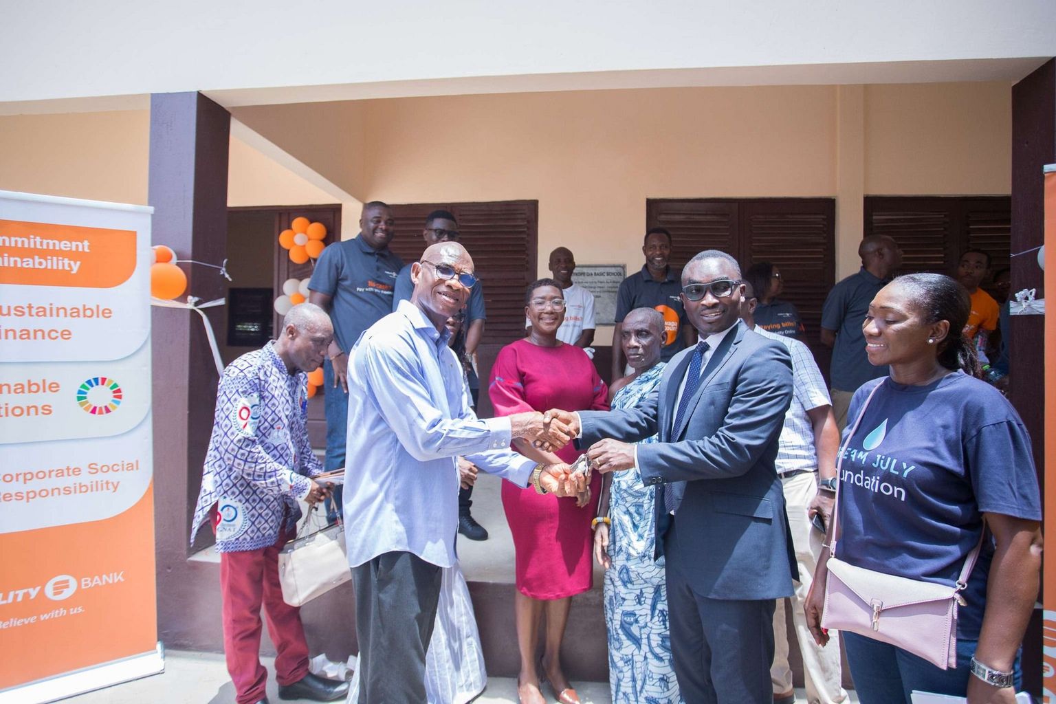 Fidelity Bank has constructed a new classroom block for Abbeykope D/A Basic School.