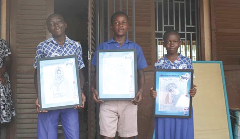 Three students win the top prize in Twellium’s Mother’s Day art competition.