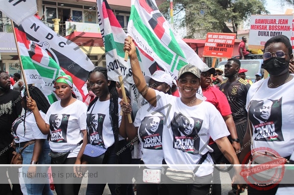 The ‘Enough is Enough’ protest by the NDC, calling for an independent forensic audit of the voter register, is currently taking place