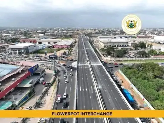 “Building a New Ghana that works for everyone,” says Akufo-Addo during the commissioning of the Flowerpot Interchange