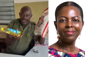 These items cannot buy my vote’- Angry UG security guard on Lydia Alhassan’s pre-election gift