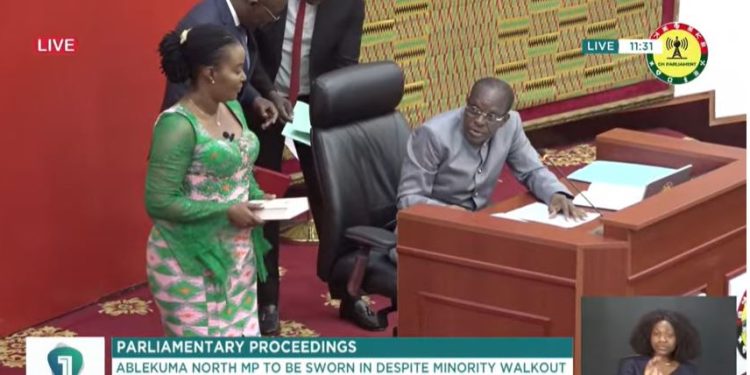 Ewurabena Aubynn officially sworn in as Member of Parliament for Ablekuma North