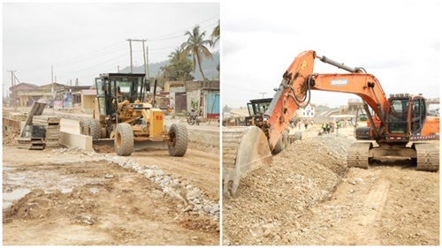 Progress on the Ofankor-Nsawam road project brings relief to drivers.