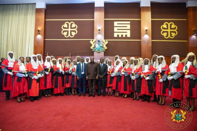 President Mahama Swears In 37 High Court Judges President Mahama Swears In 37 High Court Judges