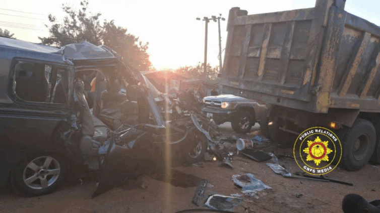 Asikuma Junction crash: Five confirmed dead, four rescued — GNFS Asikuma Junction crash: Five confirmed dead, four rescued — GNFS