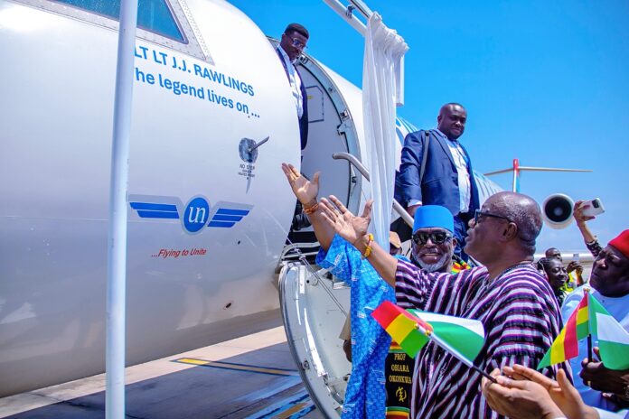 United Nigeria Airlines names plane in honor of late President Rawlings